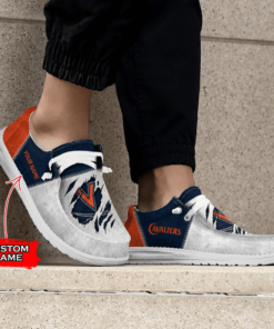 Virginia Cavaliers Custom Name Hey Dude Shoes – Personalized Sneakers