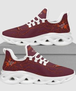 Virginia Tech Hokies Maroon Max Soul Shoes | Sport Sneakers | Personalized Name