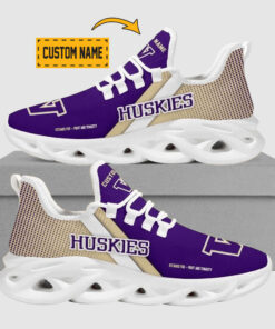 Washington Huskies Gold Purple Max Soul Shoes | Personalized Name Option