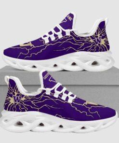 Washington Huskies Purple Max Soul Shoes | Personalized Name Sport Sneakers V2