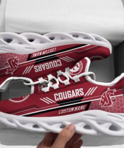 Washington State Cougars Football Fan Max Soul Shoes | Personalized Name