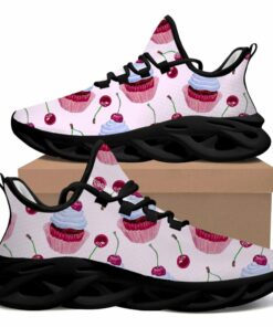 Watercolor Cupcakes And Cherries Illustration Max Soul Shoes