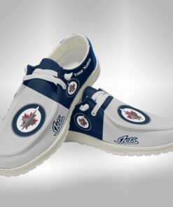 Winnipeg Jets Custom Name Hey Dude Shoes