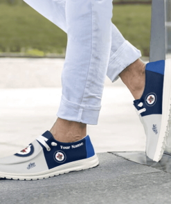 Winnipeg Jets Custom Name Hey Dude Shoes