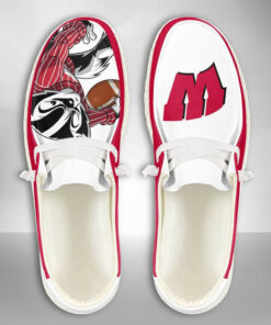 Wisconsin Badgers Mascot And Team Logo Custom Name Hey Dude Shoes