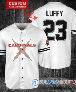 Arizona Cardinals Luffy After Timeskip One Piece Straw Hats Custom Baseball Jersey