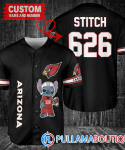 Arizona Cardinals Stitch Custom Baseball Jersey Black