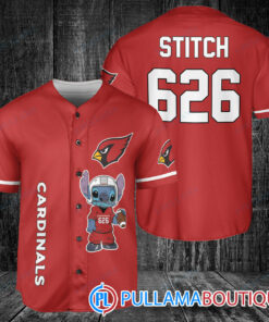 Arizona Cardinals Stitch Custom Baseball Jersey Red