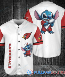 Arizona Cardinals x Stitch with Trophy Baseball Jersey White