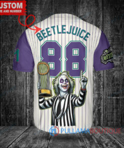 Arizona Diamondbacks Beetlejuice Halloween World Series Trophy Baseball Jersey V2