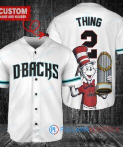 Arizona Diamondbacks Dr Seuss World Series Trophy Baseball Jersey White