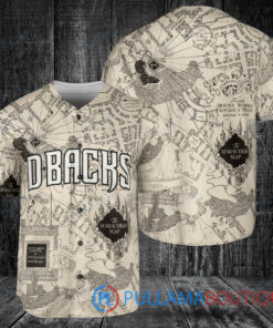 Arizona Diamondbacks Harry Potter The Marauders Map Baseball Jersey