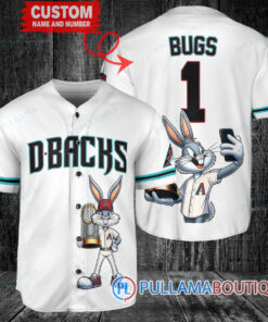 Arizona Diamondbacks x Bugs Bunny with Trophy Baseball Jersey White