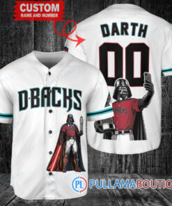 Arizona Diamondbacks x Darth Vader Star Wars with Trophy Baseball Jersey White