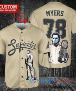 Arizona Diamondbacks x Halloween Michael Myers with Trophy Custom Baseball Jersey Sand