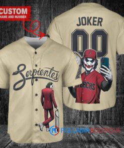 Arizona Diamondbacks x Joker DC Comics with Trophy Custom Baseball Jersey Sand