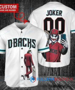 Arizona Diamondbacks x Joker DC Comics with Trophy Custom Baseball Jersey White