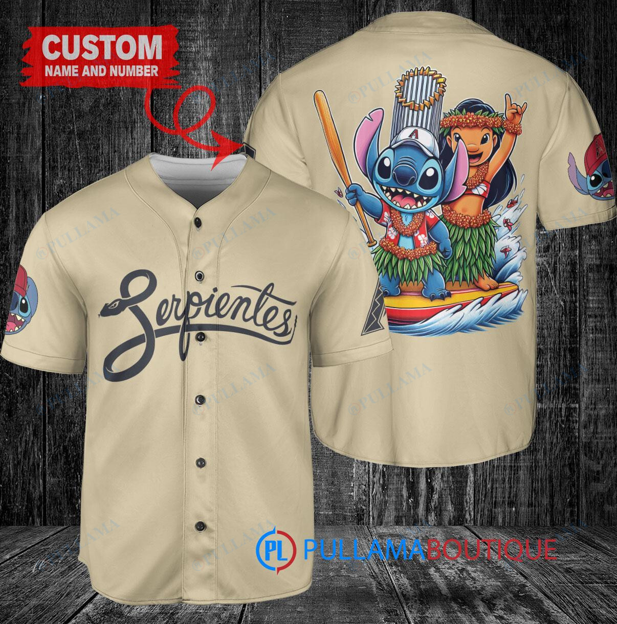 Chicago White Sox x Lilo & Stitch with Trophy Baseball Jersey White Stripe