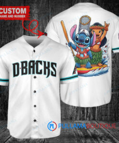 Arizona Diamondbacks x Lilo & Stitch with Trophy Baseball Jersey White