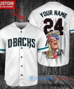 Arizona Diamondbacks x Limited Edition with World Series Trophy Custom Baseball Jersey White