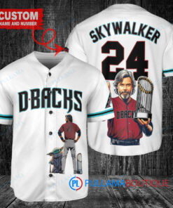 Arizona Diamondbacks x Luke Skywalker Star Wars with Trophy Custom Baseball Jersey White