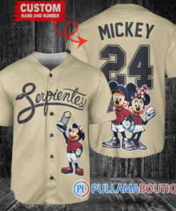 Arizona Diamondbacks x Mickey and Minnie with Trophy Baseball Jersey Sand