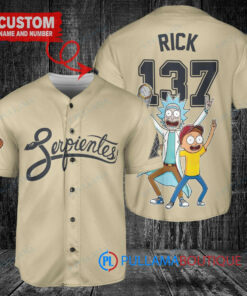 Arizona Diamondbacks x Rick and Morty with Trophy Custom Baseball Jersey Sand