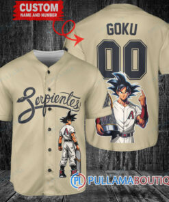 Arizona Diamondbacks x Son Goku Kakarot Super Saiyan Dragon Ball Z with Trophy Baseball Jersey Sand V2