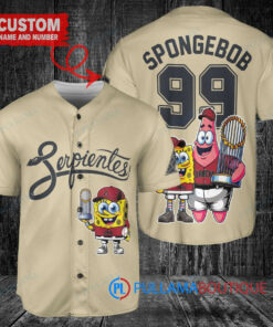 Arizona Diamondbacks x SpongeBob SquarePants with Trophy Custom Baseball Jersey Sand