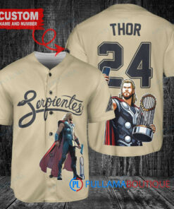 Arizona Diamondbacks x Thor Marvel with Trophy Custom Baseball Jersey Sand