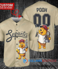 Arizona Diamondbacks x Winnie the Pooh with Trophy Custom Baseball Jersey Sand