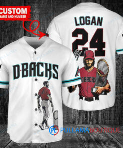 Arizona Diamondbacks x Wolverine Logan with Trophy Custom Baseball Jersey White