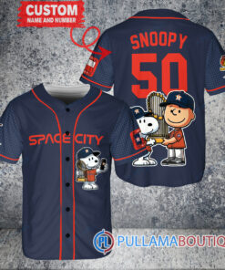 Astros Snoopy Charlie Brown Trophy Baseball Jersey – Black City Connect