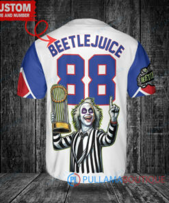 Atlanta Braves Beetlejuice Halloween World Series Trophy Baseball Jersey White