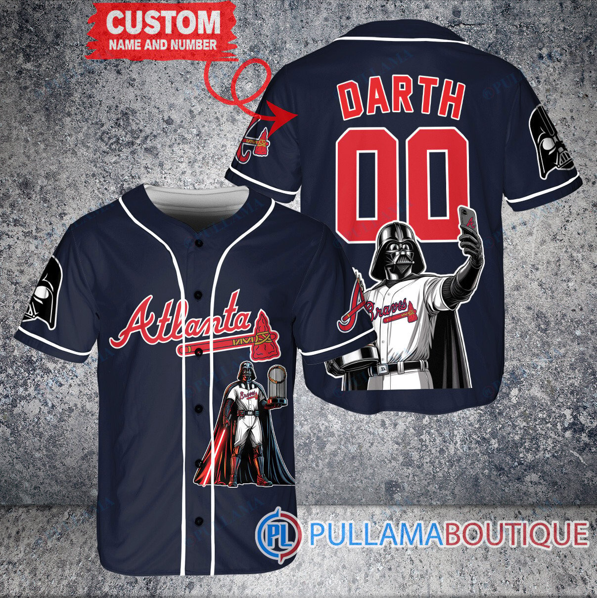 Houston Astros x Darth Vader Star Wars with Trophy Baseball Jersey White