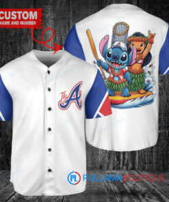 Atlanta Braves x Lilo & Stitch Trophy Baseball Jersey White – City Connect