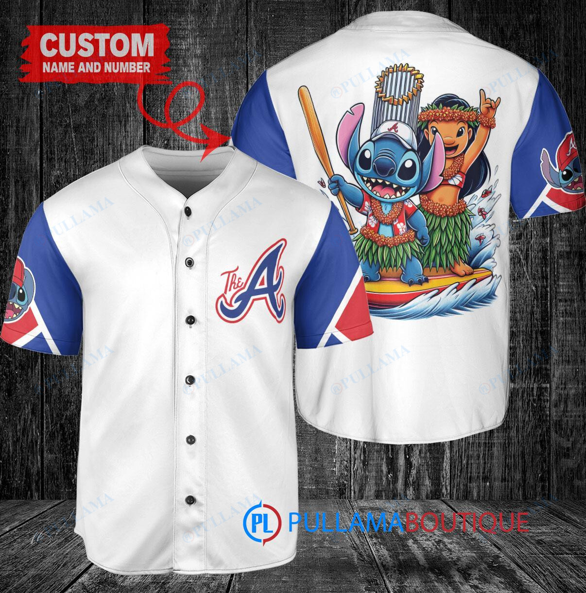 Boston Red Sox x Lilo & Stitch with Trophy Baseball Jersey White