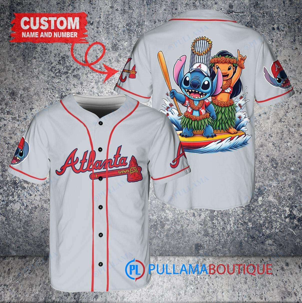 Baltimore Orioles x Lilo & Stitch with Trophy Baseball Jersey Black City Connect