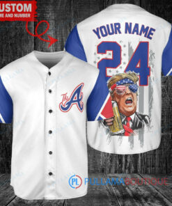 Atlanta Braves x Limited Edition with World Series Trophy Custom Baseball Jersey White City Connect