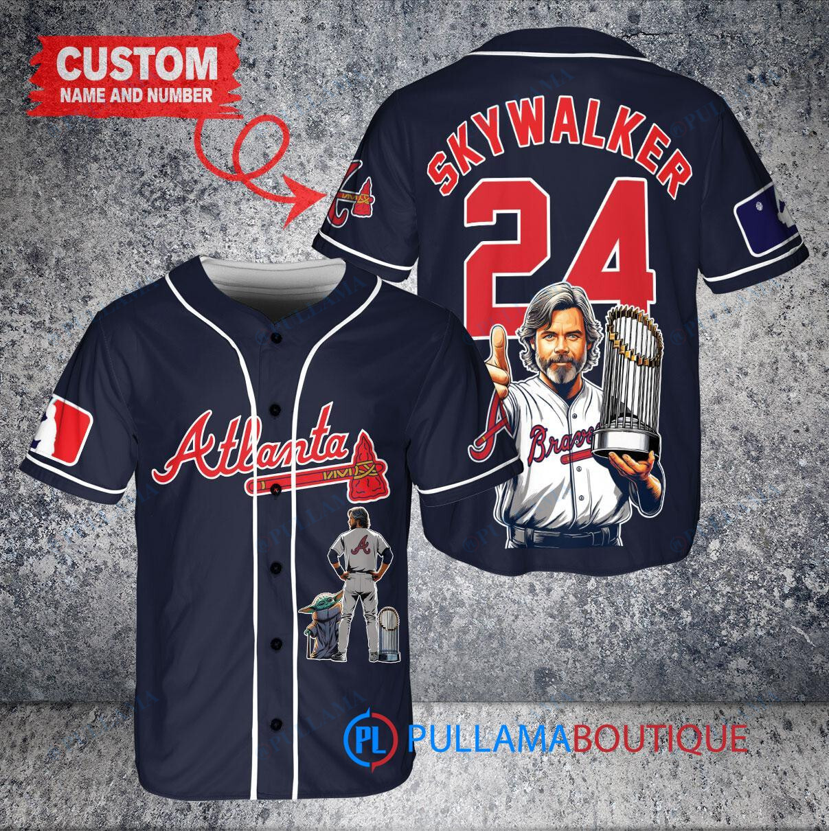 San Francisco Giants x Luke Skywalker Star Wars with Trophy Custom Baseball Jersey White City Connect