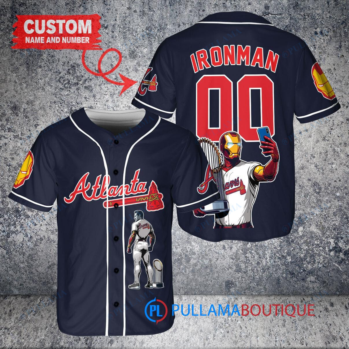 Milwaukee Brewers x Iron Man Tony Stark Baseball Jersey Blue City Connect