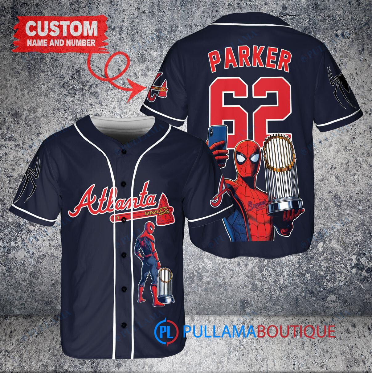 New York Yankees x Marvel Spiderman with Trophy Custom Baseball Jersey White