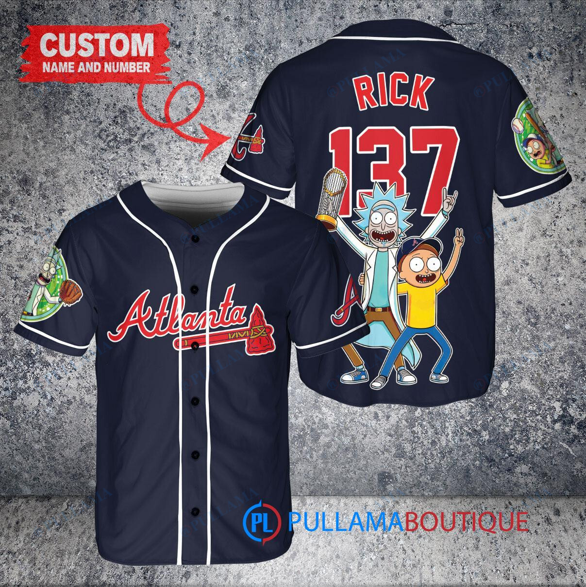 Kansas City Royals x Rick and Morty with Trophy Custom Baseball Jersey White