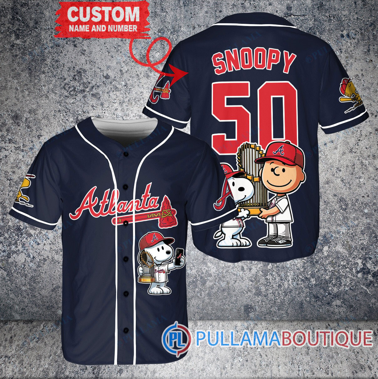 Arizona Diamondbacks x Snoopy and Charlie Brown with Trophy Baseball Jersey White