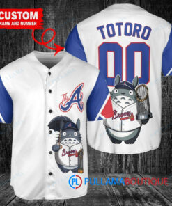 Atlanta Braves x Totoro Studio Ghibli Baseball Jersey White City Connect Trophy