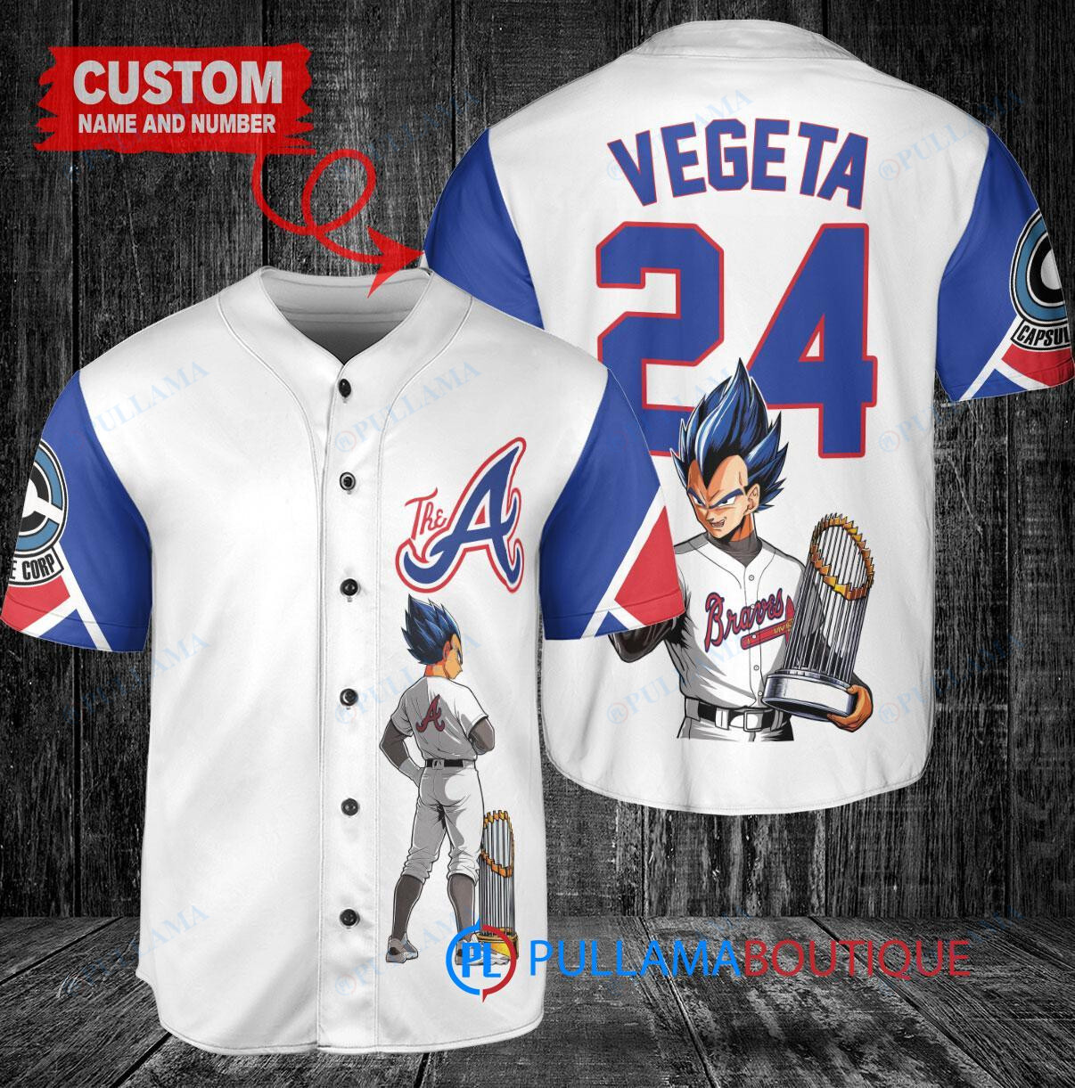 St. Louis Cardinals x Vegeta Super Saiyan Dragon Ball Z with Trophy Custom Baseball Jersey White