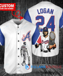 Atlanta Braves x Wolverine Logan with Trophy Custom Baseball Jersey White City Connect