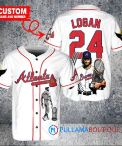 Atlanta Braves x Wolverine Logan with Trophy Custom Baseball Jersey White