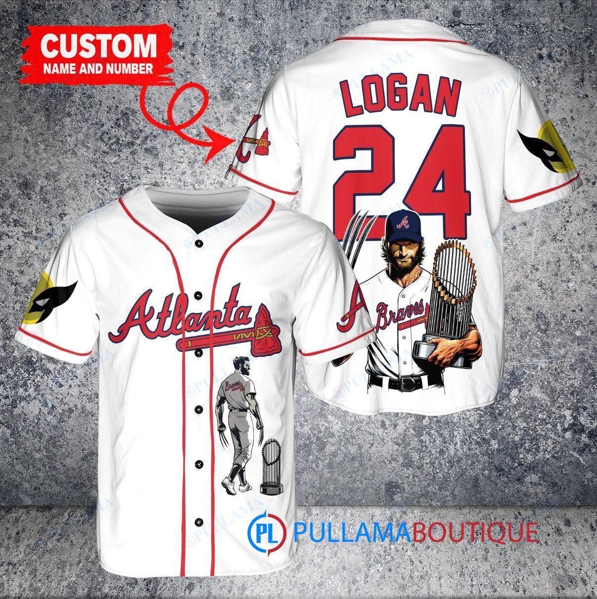 New York Yankees x Wolverine Logan with Trophy Custom Baseball Jersey White