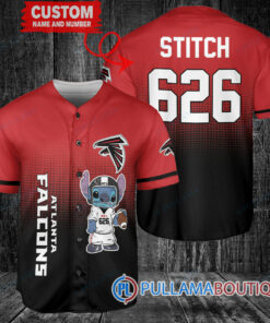 Atlanta Falcons Stitch Custom Baseball Jersey Red